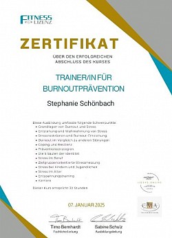 Trainer für Burnoutprävention